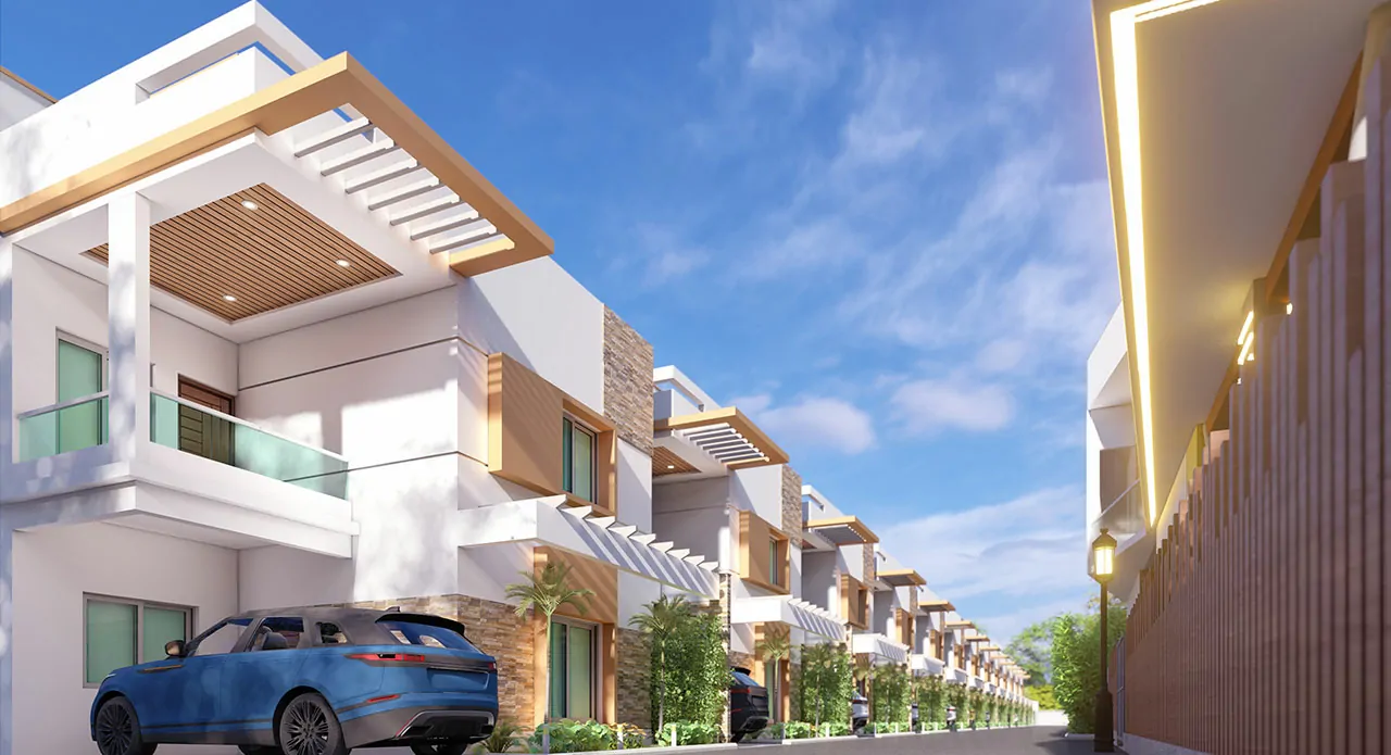 Villa Row Perspective - Unicon Sugarland